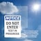 Signmission Do Not Enter Test In Progress OSHA Notice Sign, Plastic, 10in W x 14in L, 2PK OS-2PACK-NS-P-1014-V-11226 - alternate 6